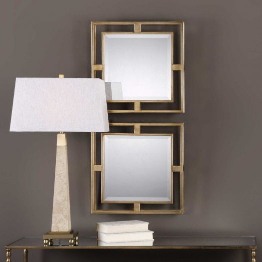 ALLICK SQUARE MIRRORS, S/2