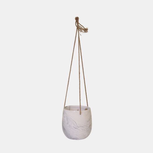 Hanging Gray Marble Planter
