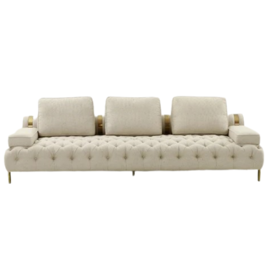 Golden Brushed Beige Sofa set
