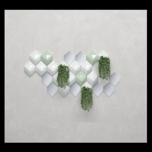 WALL PLANTER W/MIRROR