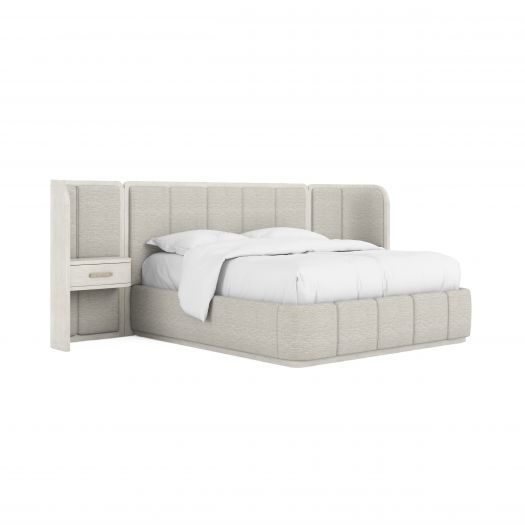 Ashlar - King Uph Panel Bed w/Nightstand