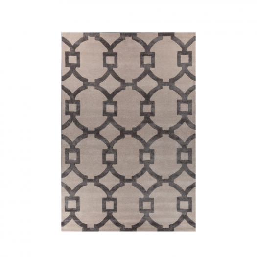 Antique White Charcoal Slate Rug