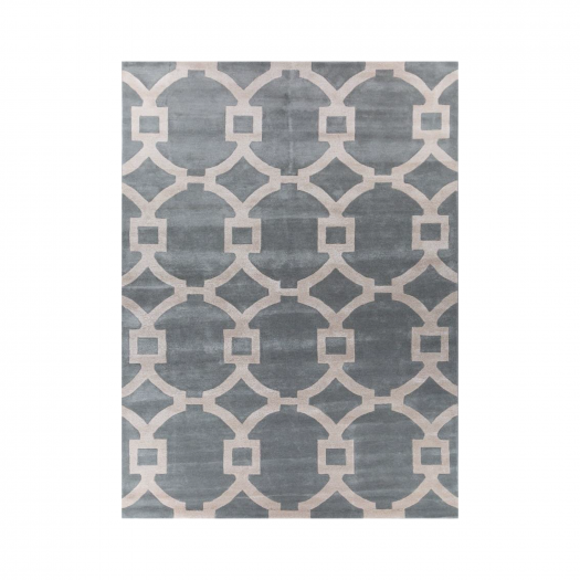 Blue Haze White Rug