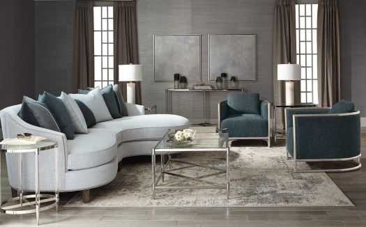 Celine Metal Round End Table