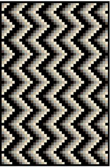 Ferrera ZigZag Dark Brown Rug