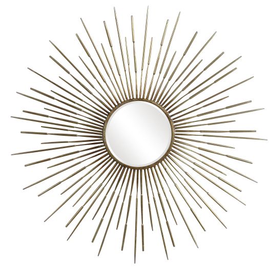 Golden Rays Round Mirrors