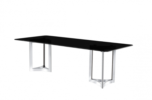 Alexa Black Glass Dining Table