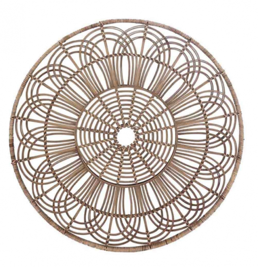WICKER, 36", ROUND WALL ACCENT, BROWN