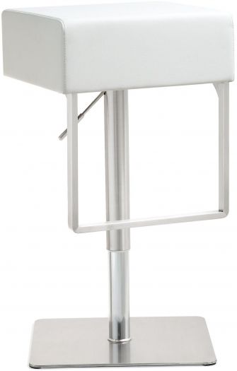 Seville White Steel Barstool