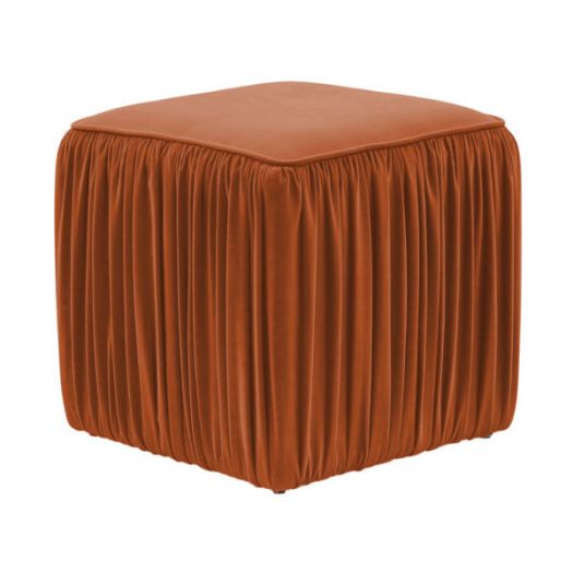 Morgan Cognac Pleated Ottoman