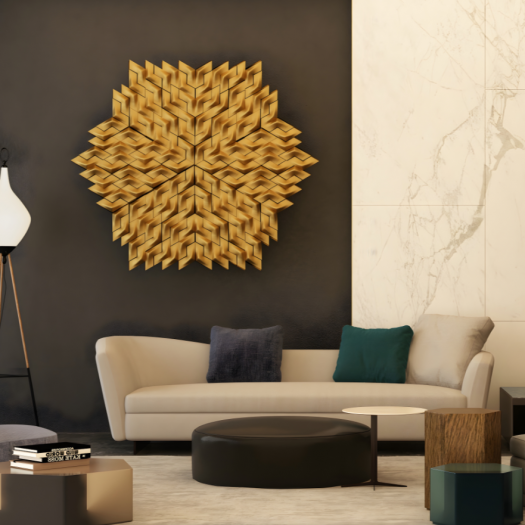 Sstl Cladded 3D Wall Art - Angss7070