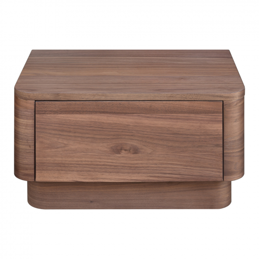 Round Off Nightstand Walnut